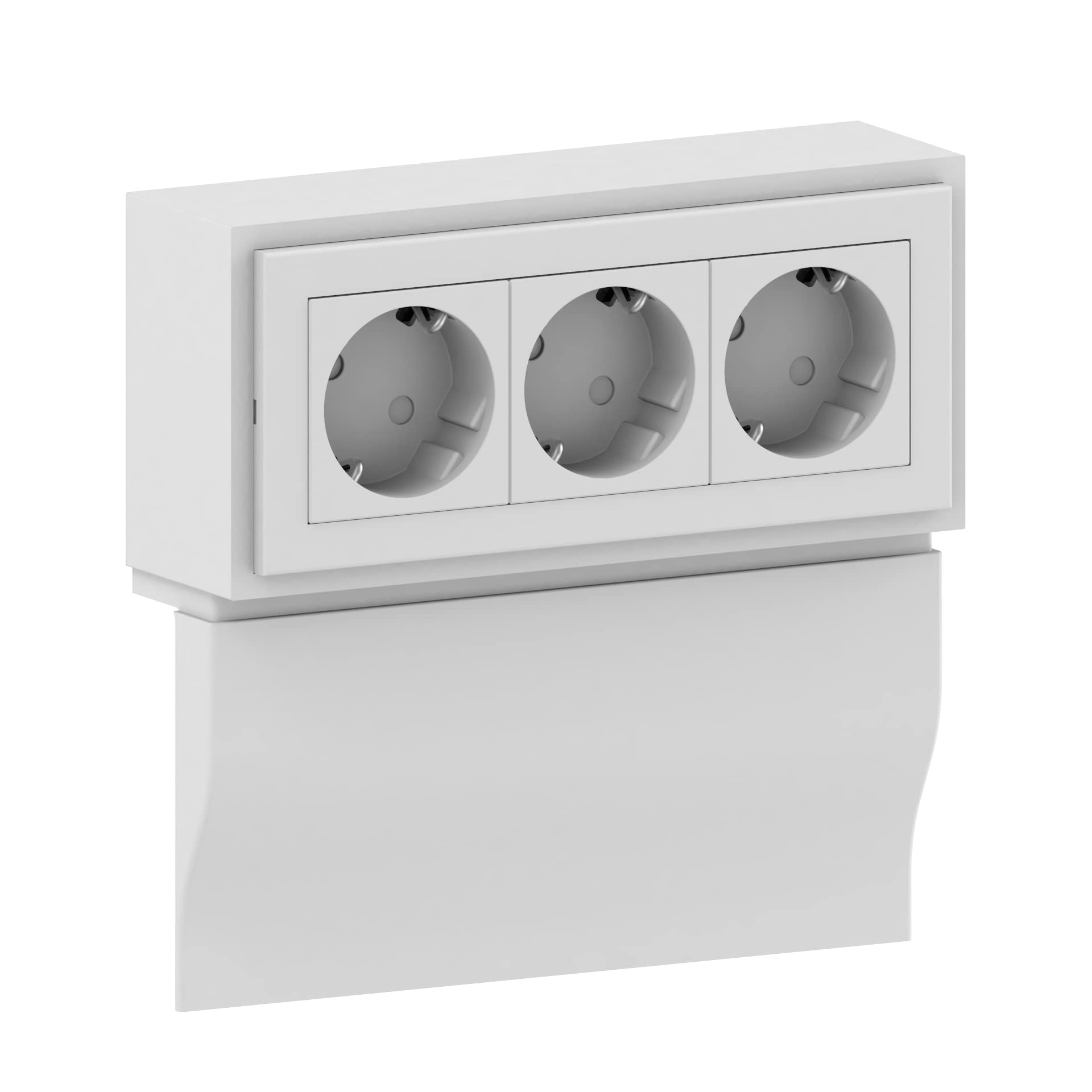 Cablecoach Habengut CC10042 3-way socket outlet unit for skirting board Content: 1 piece