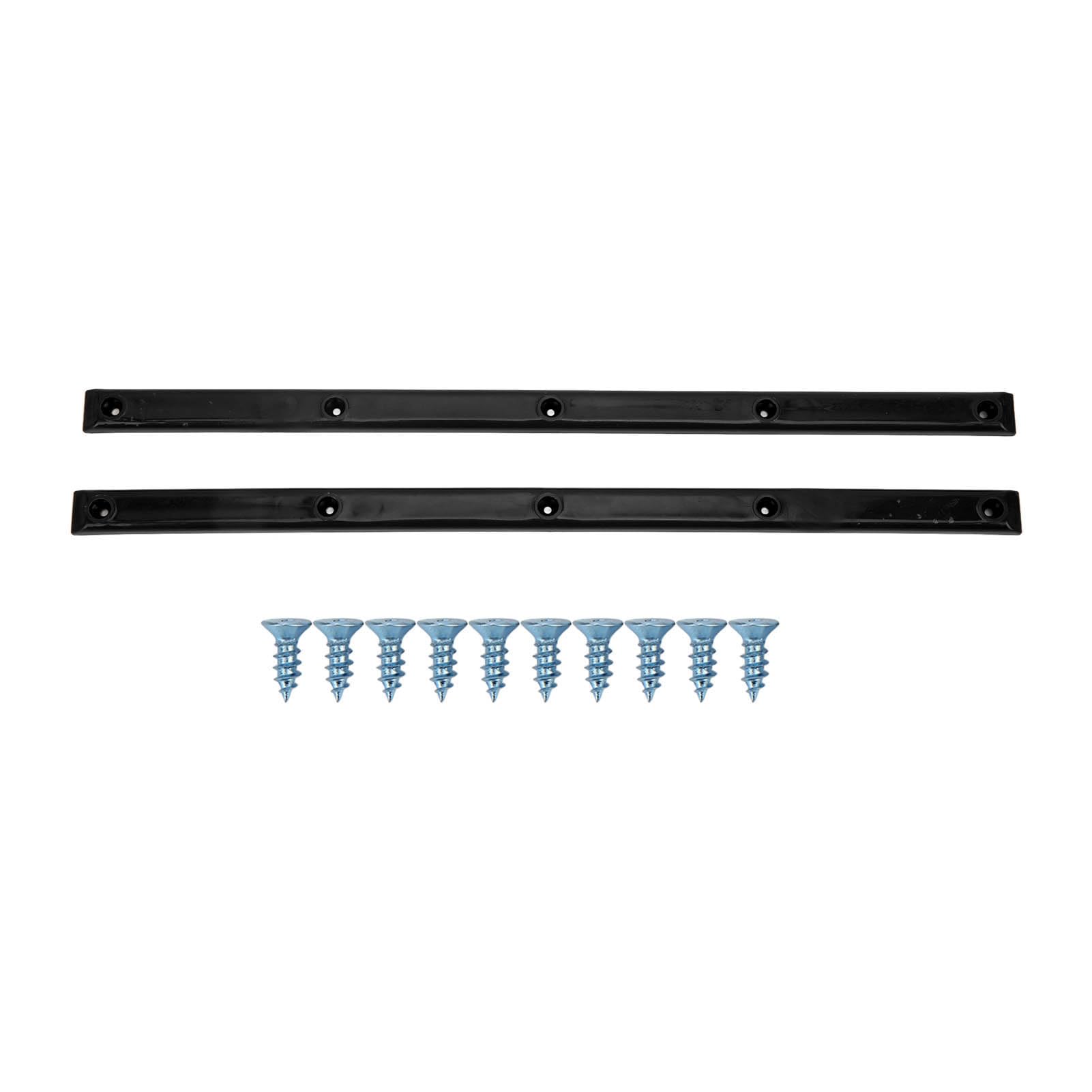 2Pcs Skateboard Rails Edge Protector Wear-resistant Flexible Ribs Bones Board Rails with Mount Screws(black) Cycling