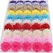 Mybigqueen 5 Piece Boutique Shabby Chic Fabric Rose Flowers Trim DIY Chiffon Frayed Tulle Flower, 10 Colors