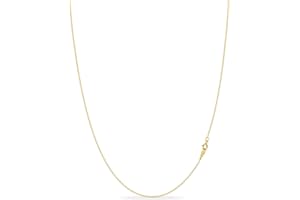 KEZEF 925 Cable Sterling Silver Chain For Women | Thin & Strong Necklace Chain with Oval Links | Great for Pendants or Layeri