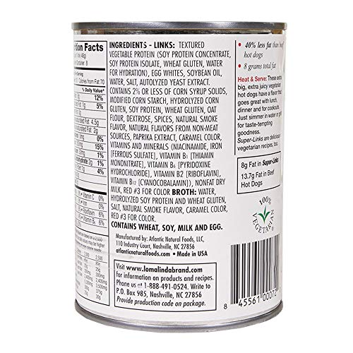 Loma Linda - Plant-Based Protein - Super Links (19 oz.) - Kosher