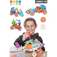 Toy Pal STEM Toys for 7 Year Olds Boys | Educational Kids Building Toys for Boys Toys Age 6 7 8 | Best Toy Gifts for 6 7 8 9 10 Year Old Boys Gifts | 146 Pc Engineering STEM Kit for Boy Toy Age 7