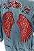 Calculs 6 Pair Sequin Angel Wings Iron On Patches DIY Sequin Applique Wings for Bags of 6 Colours 13
