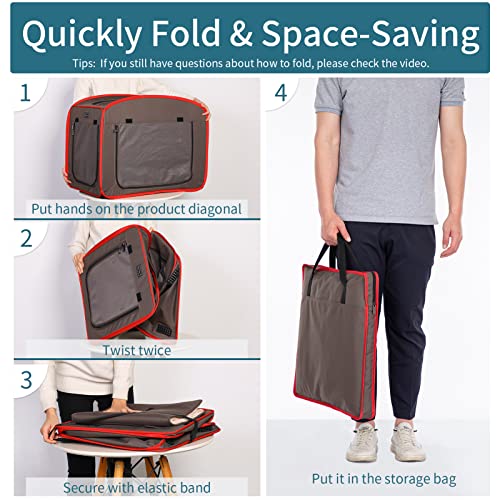 Petsfit Portable Dog Crates for Medium Dogs, Travel Dog Crate with Soft