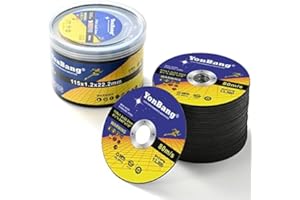 YONBANG Cut Off Wheels 4 1/2 inch 52 Pack Metal and Stainless Steel Cutting Wheels 4.5"x0.045"x7/8" for Angle Grinders Ultra Thin Agressive Metal Cutting