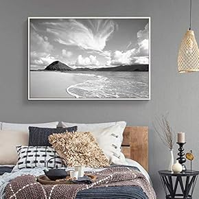 Floating Framed for Living Room Bedroom Black and...