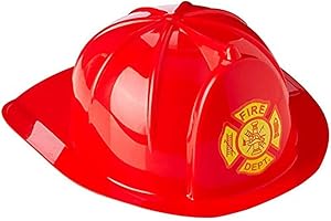 Dress Up America Firefighter Helmet - Fireman's Hat for Adults- Firefighter Costume Accessory - One Size Fits Most