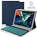iPad Pro 11 Inch Keyboard Case for iPad Pro 11 2018, iPad Pro 2018 Leather Tablet Case, Wireless Bluetooth Keyboard, Ultra Thin PU Leather Flip Stand Tablet Protector, Auto Wake/Sleep, Blue