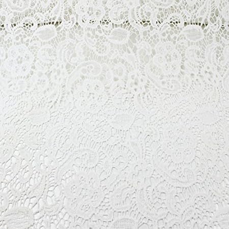Natural Cotton White Lace Fabric by The 