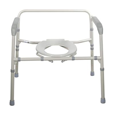 Buy Healthline Heavy Duty Commode Bariatric Medical Bedside Folding Bariatric Commode Chair Toilet For Elderly Seniors Disabled Wide 650 Lbs Gray Online In Indonesia B00yisiu5c