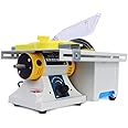 Mini Table Saw for Wood,High Precision Woodworking Table Saw Blade Mini Cutting Polish Machine 750W DIY Handmade Wooden Model Crafts, Printed Circuit Board Cutting