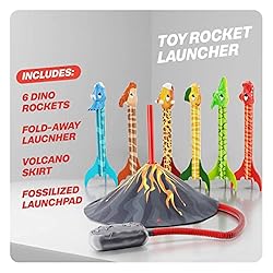 Motoworx Dinosaur Toy Rocket Launcher for Kids - 6