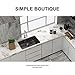 Lordear 32 Inch Black Kitchen Sink Undermount 16 Gauge Stainless Steel Matte Gunmetal Black Single Bowl Kitchen Sink Basin 32x19 Black Undermount Sink