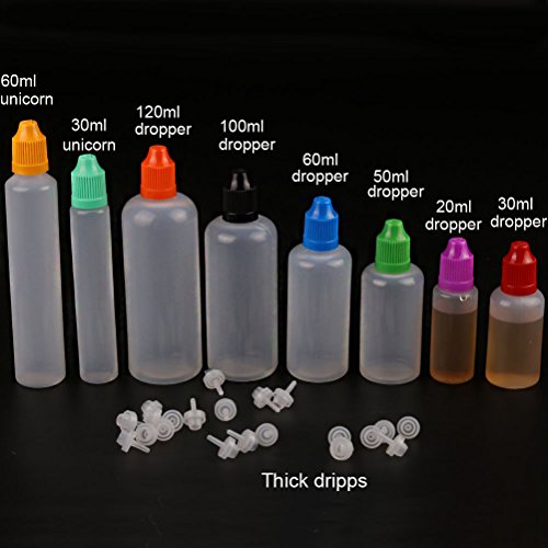 25pcs 50ml Squeeze Bottle Dispenser TIP Dropper Bottles in Mixed Colors LDPE Plastic (25, 50ML) - Thumbnail 2