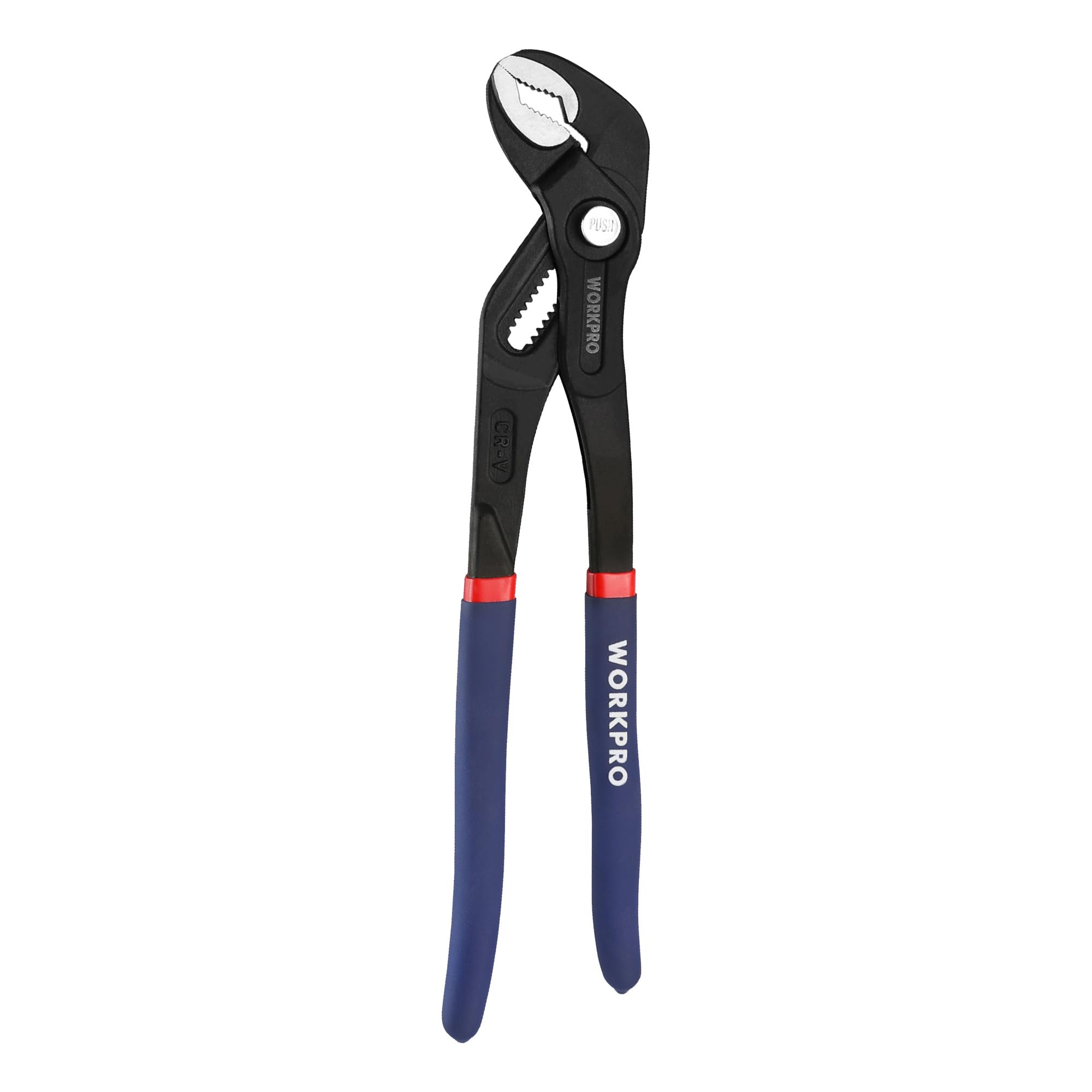 WORKPRO 305 mm Water Pump Pliers, 50 mm Wide Jaw Capacity Quick Adjustable Tongue and Groove Plier, Cr-V Steel Slip Joint Pipe Grips Tools with Non-Slip Handle