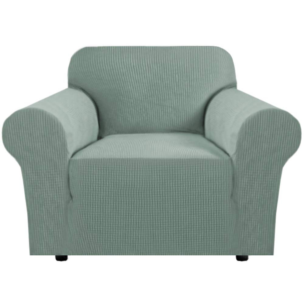 BellaHills Super Stretch Sofa Covers Couch Covers Sofa Slipcovers Furniture Protector for Sofas/Kids/Pets | Form Fitted Jacquard with Elastic Bottom, Thick Soft Non Slip (1 Seater，Sage)