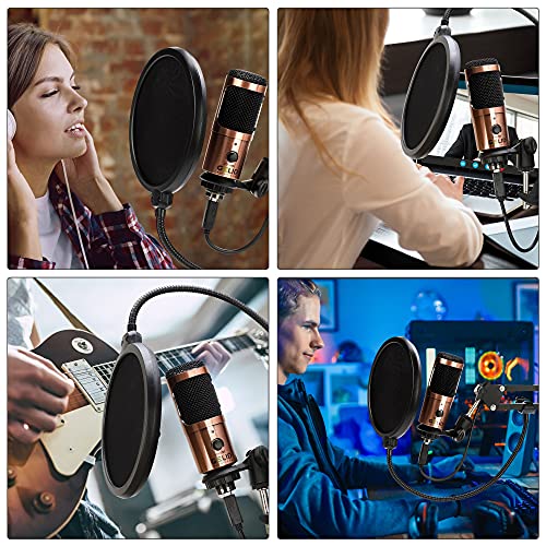 GELID Voce USB Mikrofon - PC Kondensatormikrofon für Podcast, Streaming & Gesang, Komplett-Set inkl. Tischhalterung, Microphone – Bild 5