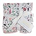 Minky Ultra Soft Baby Blankets Security Blankets with Printed Floral Garden Design by Graced Soft Luxuries