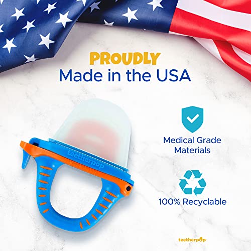 teetherpop No Mess Frozen Baby Teethers, Fill w/Breastmilk, Purees, Smoothies, Juice, USA Made