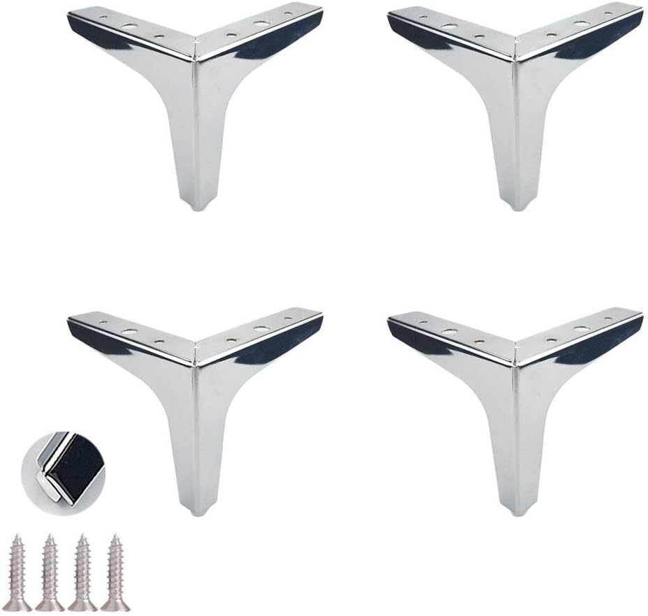 KAISIMYS 4 Pcs Metal Furniture Legs,Sofa Couch Feet Thicken Iron Bed Legs,Replacement End Tables
