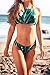 Cupshe Fashion Women's Forest Leaves Printing Tank Padding Bikini Set (L), Multicolor