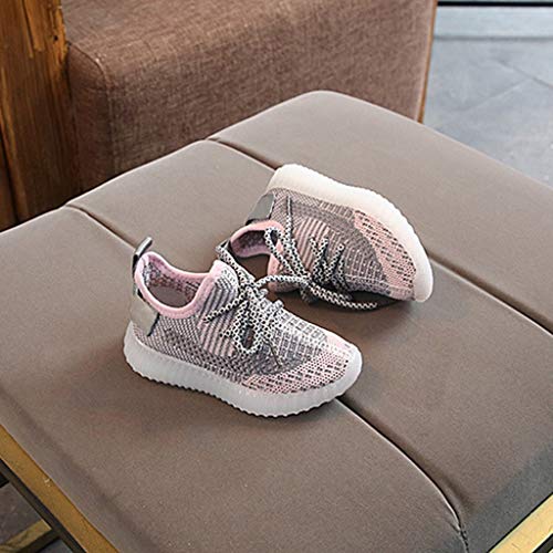 Todaies Children Led Sport Sneaker Baby Girls Boys Mesh Light Luminous Running Sneaker Shoes - Thumbnail 2