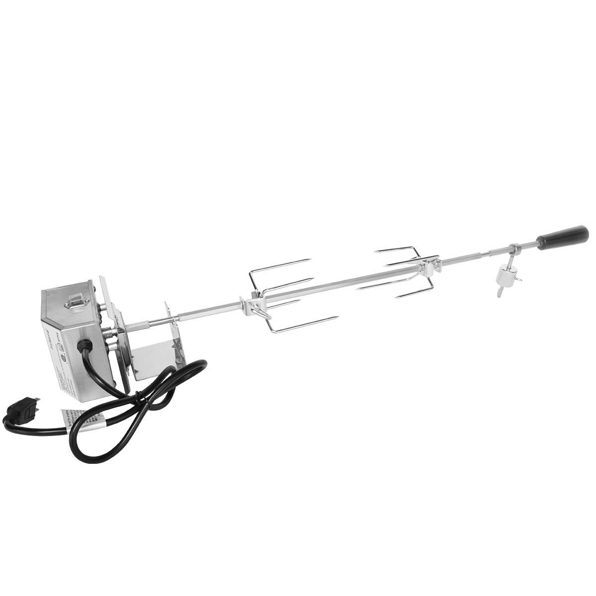 Skyflame Stainless Steel Universal Grill Rotisserie Kit with Heavy Duty Rotisery Motor and Other Accessories - Fits for Weber Genesis, Genesis II, Spirit and Spirit II 300 Series Gas Grill