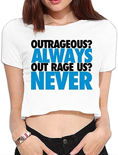 GBKEM Outrageous//Out Rage US Summer Crop Tops Street Tee Shirt Bare Midriff Sexy Shirts