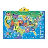 Interactive Talking USA Map for Kids TG660 - Push, Learn and Discover Over 500 Facts About The USA – Ideal Interactive Learning Toy Gift for Boys & Girls Aged 5,6,7,8,9,10 - by ThinkGizmos