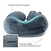 Soft Velvet Inflatable Travel Pillow with 3D Contoured Sleep Mask and Packsack, Neck Pillow for Airplanes by AIRCLE