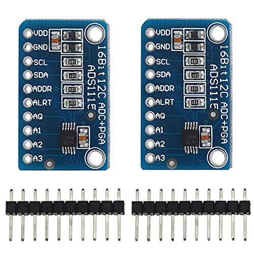 KeeYees 2 Pack 16 Bit 4 Channel I2C IIC Analog-to-Digital ADC Converter High Precision ADS1115 PGA ADC Converter Development Board for Arduino Raspberry Pi
