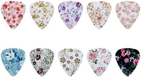 Floral Pattern Guitar Pick Set (10pcs)