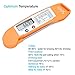 Instant Read Food Meat Thermometer, BaseWish Digital Electronic Cooking Thermometer with LCD Screen, Long Collapsible Safe 304 Stainless Steel Probe, for BBQ Grill Oven Candy Liquids Milk Tea, Orange
