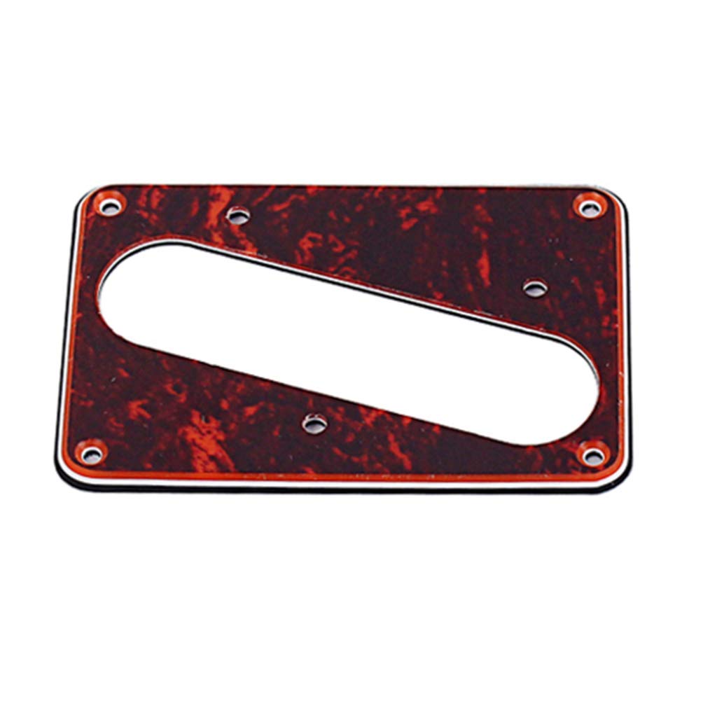 EXCEART Metal Guitar Pickup Cover Flat Metal Humbucker Pickup Mounting Ring Guitar Bass Bridge Plate Cover for Telecaster Electric Guitar Replacement Parts (Dark Red)