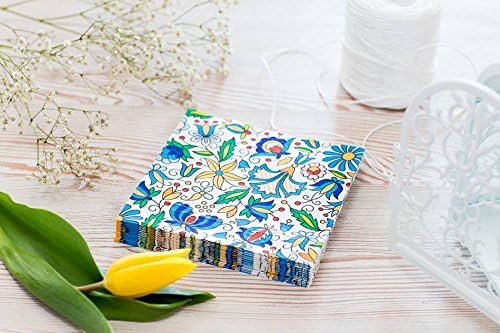 Polish Folk Art Kashubian Luncheon Napkins, Set of 20