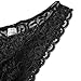 FEESHOW Sexy Men's Lace Briefs Sissy Pouch Underwear Crossdress Panties Lingerie Black X-Large (Waistline 29.0-46.0