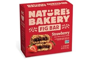 Nature's Bakery Whole Wheat Fig Bars, Strawberry, 1- 6 Count Box of 2 oz Twin Packs (6 Packs), Vegan Snacks, Non-GMO