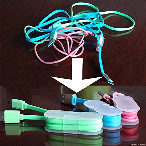 Cable Winder for Short Charging Cable Earphone Headphone Cable Management USB Data Cord Organizer [10 Pack] - Thumbnail 3
