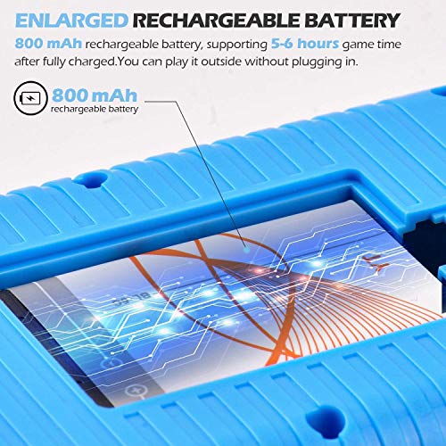 VOUM Handheld Game Console,Retro Handheld Game Console with Protector Case, 400 Free Classical FC Games Support for Connecting TV & Two Players, Great Gifts for Kids and Adults(Blue)