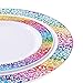 supernal 60pcs Gold Plastic Plates,Disposable Lace Plates,Rainbow Plastic Plates,Tie-dye Plates,Birthday Party Plates Include 30 Dinner Plates,30 Salad Plates,Perfect for Birthday,Party,Wedding