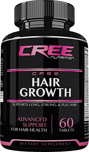 CREE Nutrition Hair Growth Supplements Natural Nutrients for Longer, Stronger, Fuller Hair and Nails with Biotin, Keratin and Bamboo Providing Advanced Support, Made in the USA CREE Nutrition Hair Growth Supplements Natural Nutrients for Longer, Stronger, Fuller Hair and Nails with Biotin, Keratin and Bamboo Providing Advanced Support, Made in the USA