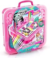 Canal Toys Airbrush Art Activity Case with 8 Colors 10 Stencils Kids Gift 6+ view 2