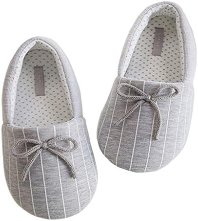 KEIK Women Comfortable Cotton Knit Anti-Slip House Slipper Slip-On Home Shoes Winter Autumn