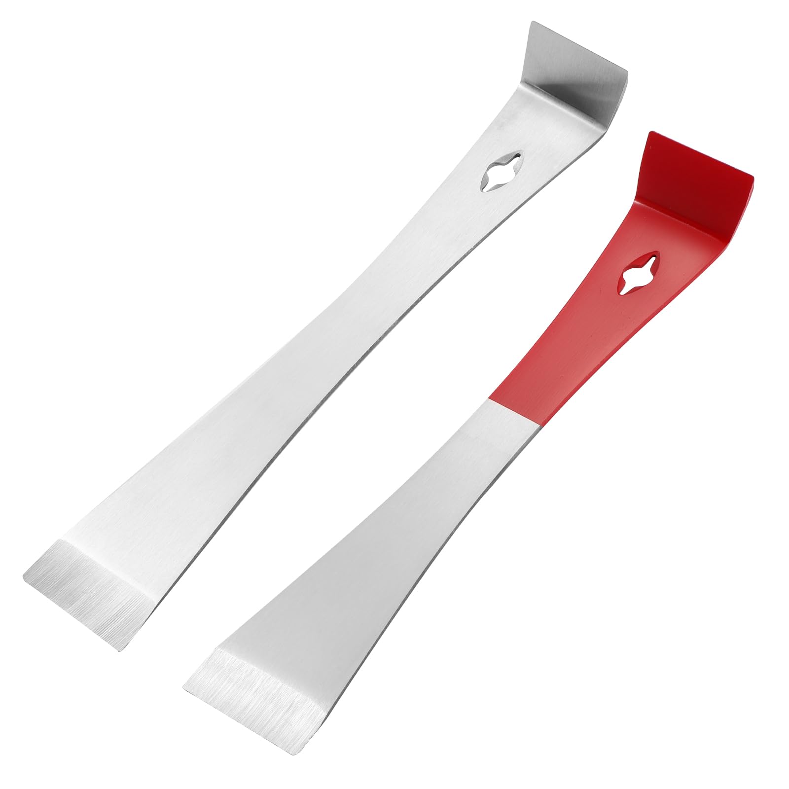 2pcs Metal Pry Bar, Stainless Steel Pry Tool Flat Mini Crowbar Tool Thin Trim Bar Small Pry Bar Scraper Multipurpose Crow Bar Beekeeping Equipment for Scraping Pulling Lifting Kitchen Remodel