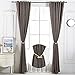 YIDIE 4 Pieces Curtain Tiebacks,Classic Strong Magnetic Window Holdbacks,Home Office Decorative Drapes Holders,Beige/2 Pair