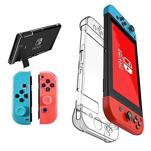 Switch Case for Nintendo, Onedream Nintendo Switch Cover Case - TPU Crystal Clear Transparent Shock Absorption Technology Bumper Soft Protective -Nintendo Switch Accessories & Console