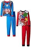 Avengers Big Boys' All Heroes Four-Piece Pajama Set