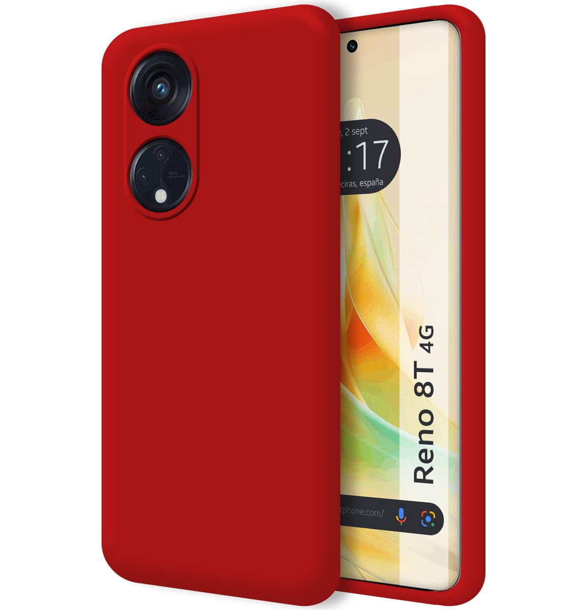 Silicone Liquid Ultra Soft Case for Oppo Reindeer 8T 4G Red