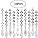 HOHIYA 30pc Hanging Crystals for Centerpieces Acrylic Chandelier Garland Beads Strands Prism Decorations Wedding Party Manzanita Christmas Tree Ornament Clear Taiwan Made