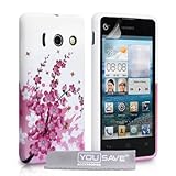 Huawei Ascend Y300 Case Floral Bee Silicone Gel Cover